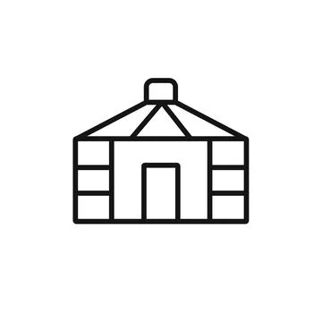 Yurt Icon vector set collection for web Ilustración de archivo
