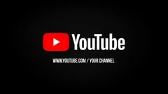 Yutube Neon Logo Reveal Stock After Effects