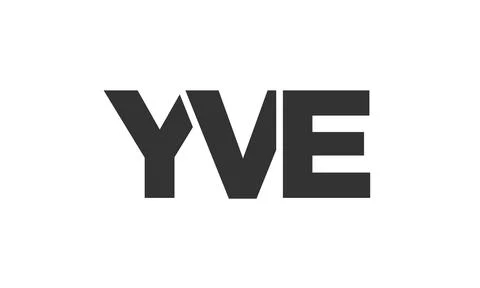 YVE logo design template with strong and modern bold text. Initial based ve.. Stock Illustration