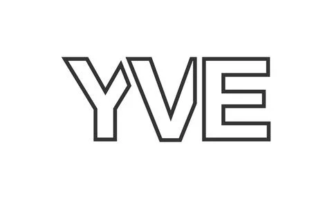 YVE logo design template with strong and modern bold text. Initial based ve.. Stock Illustration