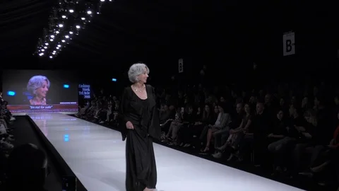 Yvel, Turning the Table campaign and celebrities present catwalk on the runway Stock Footage 87656639