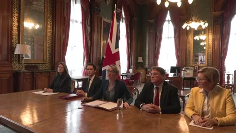 Yvette Cooper condemns 'Iranian recklessness' in meeting on the Strait of Hormu Stock Footage 331996361