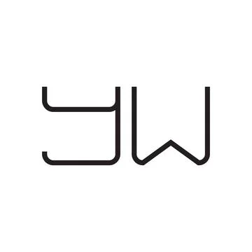 Yw initial letter vector logo icon Stock Illustration
