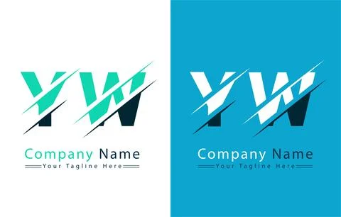YW Letter Logo Vector Design Template Elements Stock Illustration