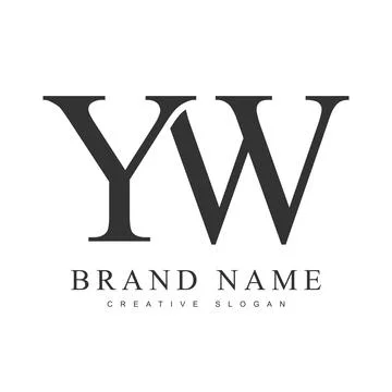 YW trendy logotype template. Initial letter y and w classic font style. Cre.. Stock Illustration