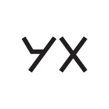 Yx initial letter vector logo icon Stock-Illustration