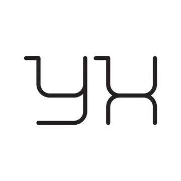 Yx initial letter vector logo icon Stock Illustration