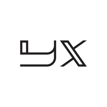Yx initial letter vector logo icon Stock Illustration