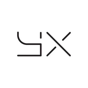 Yx initial letter vector logo icon Stock Illustration