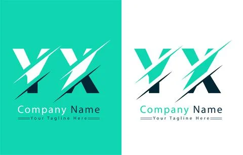 YX Letter Logo Vector Design Concept Elements Illustrazione stock