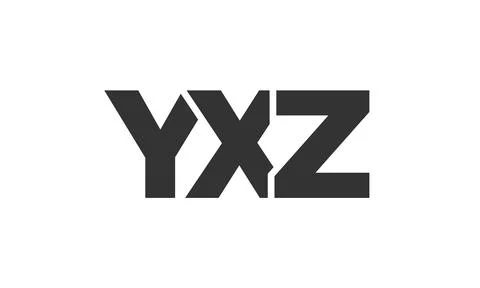 YXZ logo design template with strong and modern bold text. Initial based ve.. Illustrazione stock
