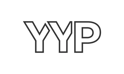 YYP logo design template with strong and modern bold text. Initial based ve.. Illustrazione stock