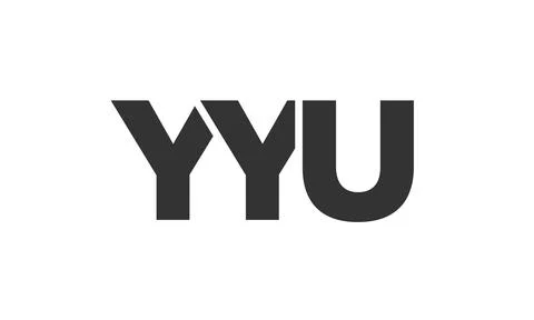 YYU logo design template with strong and modern bold text. Initial based ve.. Stock Illustration