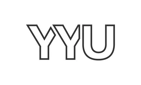 YYU logo design template with strong and modern bold text. Initial based ve.. Stock Illustration