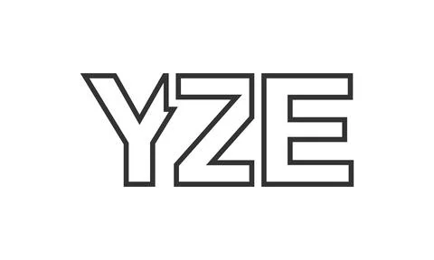 YZE logo design template with strong and modern bold text. Initial based ve.. Illustrazione stock