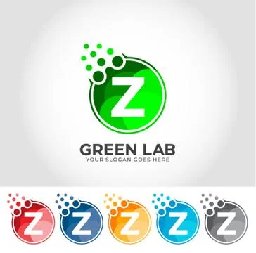 Z Alphabet Lab Creative Logo Design Concept Stock Illustration