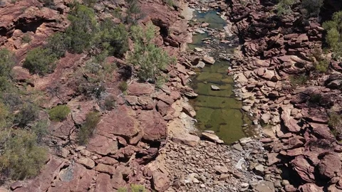 Z Bend Canyon With Murchison River, Kalbarri National Park, Western Australia. Stock-Footage 335160158
