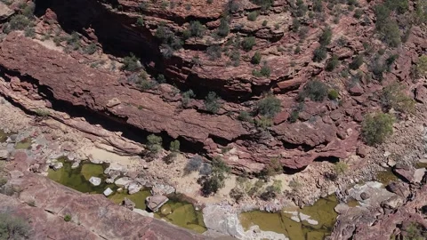 Z Bend Canyon With Murchison River, Kalbarri National Park, Western Australia. Stock-Footage 335165596