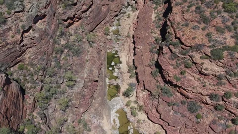 Z Bend Canyon With Murchison River, Kalbarri National Park, Western Australia. Stock-Footage 335169619