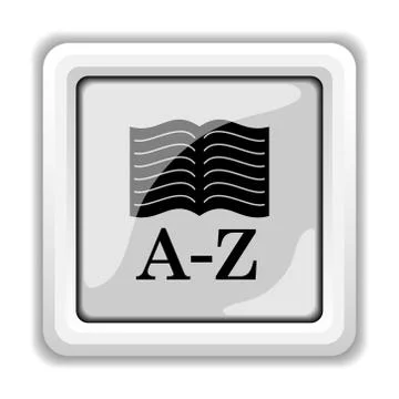 A-z book icon. internet button on white background.. Stock Illustration