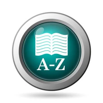 A-z book icon. internet button on white background.. Stock Illustration