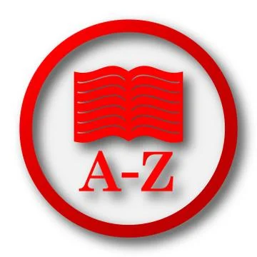 A-Z book icon. Internet button on white  background.. 스톡 일러스트