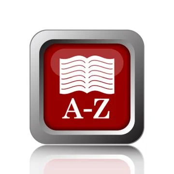 A-Z book icon. Internet button on white background. 스톡 일러스트