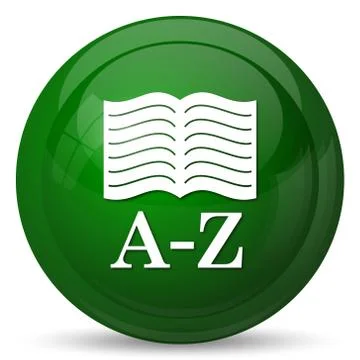 A-Z book icon. Internet button on white background.. 스톡 일러스트