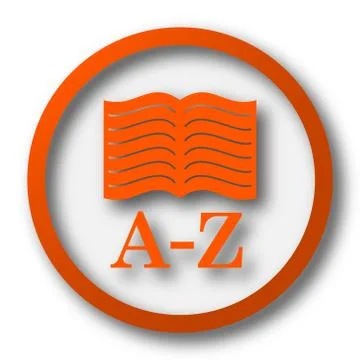 A-Z book icon. Internet button on white background.. 스톡 일러스트