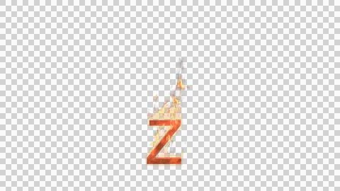 Z - Burning letter Stock Illustration
