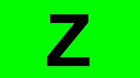 "Z" Chromakey Green Screen Animated Fire Snow Water Explosion Lettering Stock Footage 133008