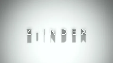 Z-index 3D title animation with shadows on a white background Stock-Footage 297024094