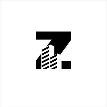 Z initial building logo design vector symbol graphic Ilustración de archivo