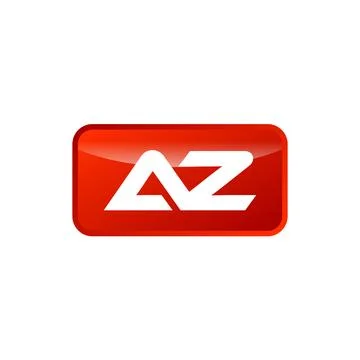 A Z Initial Letter Rectangle Shape Logo Template Stock Illustration