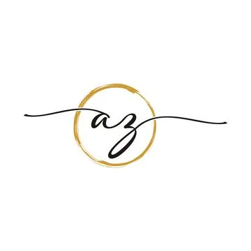 A Z Initial Script Letter Beauty Logo Template 스톡 일러스트