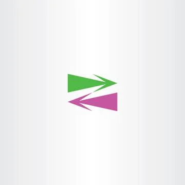 Z letter arrows vector icon Stock Illustration