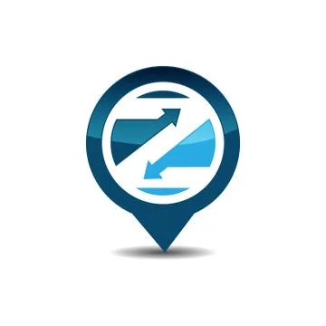 Z letter GPS pointer logo Illustrazione stock