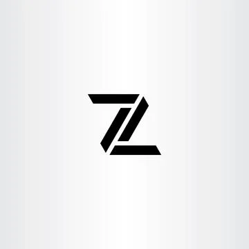 Z letter icon sign vector black symbol Stock Illustration