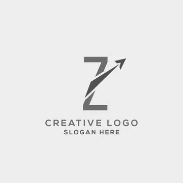 Z letter initial incorporated with Arrow logo design vector illustration. Usa Stock Illustration