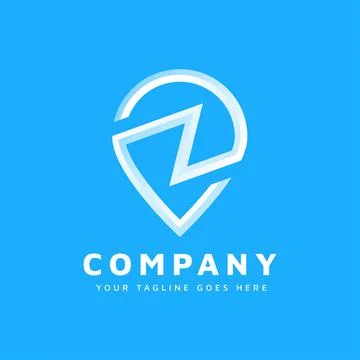 Z letter location logo Stock Illustration