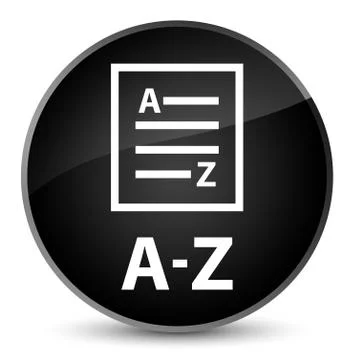 A-Z (list page icon) elegant black round button Stock Illustration