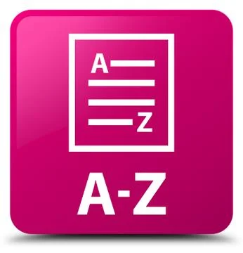 A-Z (list page icon) pink square button 스톡 일러스트