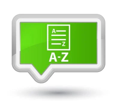 A-Z (list page icon) prime soft green banner button 스톡 일러스트