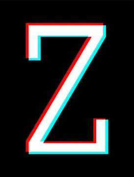Z logo Glitch Stock Illustration