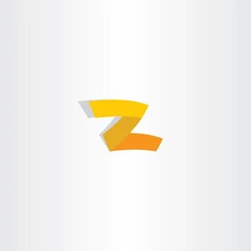 Z logo letter vector icon yellow symbol Illustrazione stock