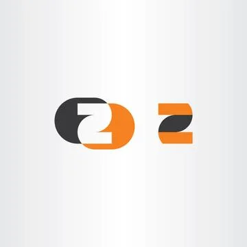 Z logotype black orange icon symbol Stock Illustration