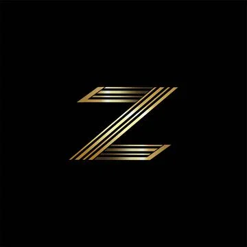 Z luxury logo design creative gold z logo Stock Illustration