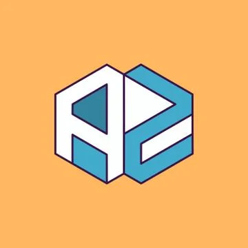 A Z  monogram lettering with perspective geometric concept Stock Illustration