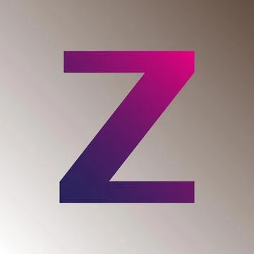 Z text gradient color letter mark logo template vector design Stock Illustration