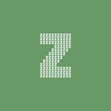 Z text pattern for z letter vector conceptual logo, t-shirt design Stock Illustration